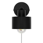 Schwarze Wandlampe mit Zugschalter aus Metall SHWAND-OST1010SC Wandleuchte - 4