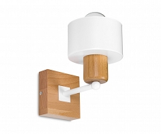 Weiße Wandlampe aus Holz WAND-WE10x10BU Wandleuchte