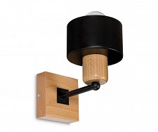 Schwarze Wandlampe aus Holz WAND-SC10x10BU Wandleuchte
