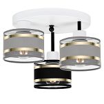 Weiße Deckenlampe mit drei Lampenschirme grau/schwarz TI-3030WE-GRSCGR Deckenleuchte - 3