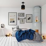 Schwarze Deckenspot Deckenlampe mit schwarzem Lampenschirm CL-1010SC-SC Deckenleuchte - 2