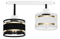 Weiße Deckenlampe mit zwei Lampenschirme schwarz/weiß TI-3306WE-SCWE Deckenleuchte - 3