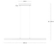 Dimmbare LED weiße Hängeleuchte Eschenholz LED100KB-3K-WEIß Pendelleuchte Höhenverstellbar Esstischlampe Hängelampe Pendellampe - 7