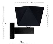 Wandlampe DIAK2SCD Wandleuchte Schwarz  - 3