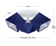 Deckenstrahler Deckenlampe BLBLBL-PR3030WE Blau - 2