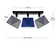 Deckenstrahler Deckenlampe DIA31GRBLDPR Deckenleuchte Grau Blau - 3