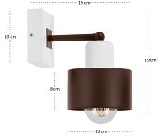 Braune Wandlampe aus Holz WAND-BR10x10WE Wandleuchte - 4