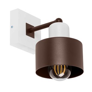 Braune Wandlampe aus Holz WAND-BR10x10WE Wandleuchte