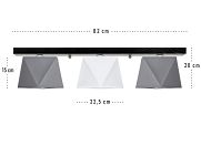 Deckenlampe DIA32GRWED Deckenleuchte Grau Weiß - 3