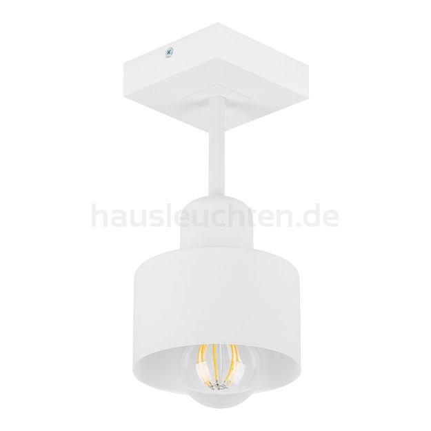 Weiße Deckenlampe aus Holz WE10x10WE Deckenleuchte 1-flammig