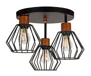 Schwarze Deckenlampe BR-OST3030MO Deckenleuchte 3-flammig - 2