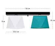 Deckenlampe DIA23WETUD Deckenleuchte Weiß Türkis - 3