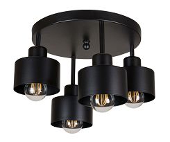 Schwarze Deckenlampe 4OST3030SC Deckenleuchte 4-flammig