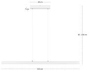 Dimmbare LED weiße Hängeleuchte Eschenholz LED110KB-3K-WEIß Pendelleuchte Höhenverstellbar Esstischlampe Hängelampe Pendellampe - 7