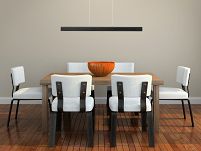 Dimmbare LED schwarze Hängeleuchte Eschenholz LED80KB-3K-SCHWARZ Pendelleuchte Höhenverstellbar Esstischlampe Hängelampe Pendellampe - 6