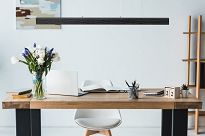 Dimmbare LED schwarze Hängeleuchte Eschenholz LED80KB-3K-SCHWARZ Pendelleuchte Höhenverstellbar Esstischlampe Hängelampe Pendellampe - 2