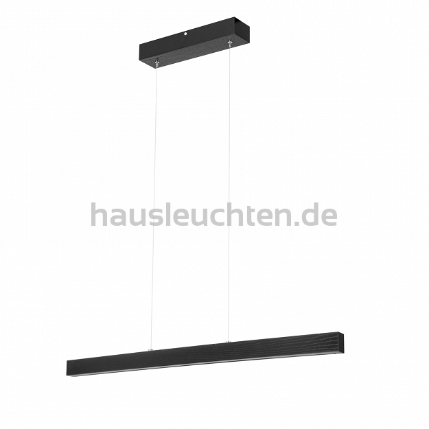 Dimmbare LED schwarze Hängeleuchte Eschenholz LED80KB-3K-SCHWARZ Pendelleuchte Höhenverstellbar Esstischlampe Hängelampe Pendellampe