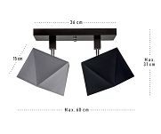 Deckenstrahler Deckenlampe DIA21GRSCDPR Deckenleuchte Grau Schwarz - 3