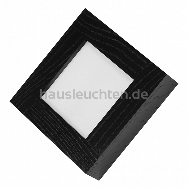 LED-Panel aus Holz Schwarz Wandleuchte PLA2020-4K-SCHWARZ 18W Wandlampe 20x20x5H cm