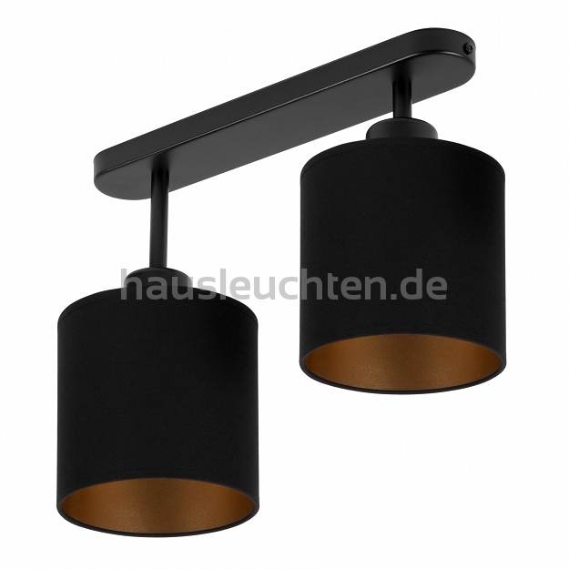 Schwarze Deckenlampe mit zwei Lampenschirme schwarz CL-3306SC-SCSC Deckenleuchte