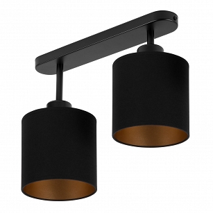 Schwarze Deckenlampe mit zwei Lampenschirme schwarz CL-3306SC-SCSC Deckenleuchte