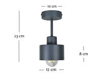 Anthrazite Deckenlampe OST1010AN Spot Deckenleuchte Deckenspot 1-flammig - 3