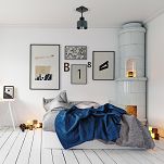 Anthrazite Deckenlampe aus Holz AN10x10SC Deckenleuchte 1-flammig - 2