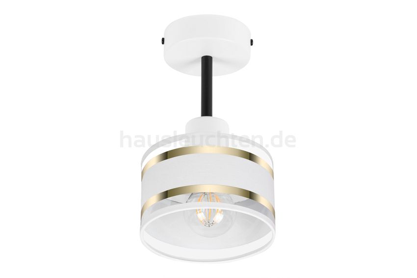 Weiße Deckenspot Deckenlampe mit weißem Lampenschirm TI-1010WE-WE Deckenleuchte