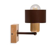 Braune Wandlampe aus Holz WAND-BR10x10BU Wandleuchte - 3