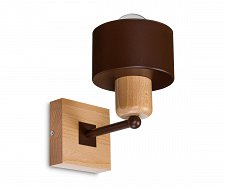 Braune Wandlampe aus Holz WAND-BR10x10BU Wandleuchte