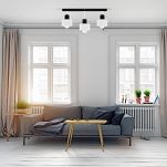 Weiße Deckenlampe aus Holz WE50x7SC Deckenleuchte 3-flammig - 2