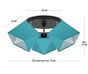 Deckenstrahler Deckenlampe TUTUTU-PR3030SC Türkis - 2