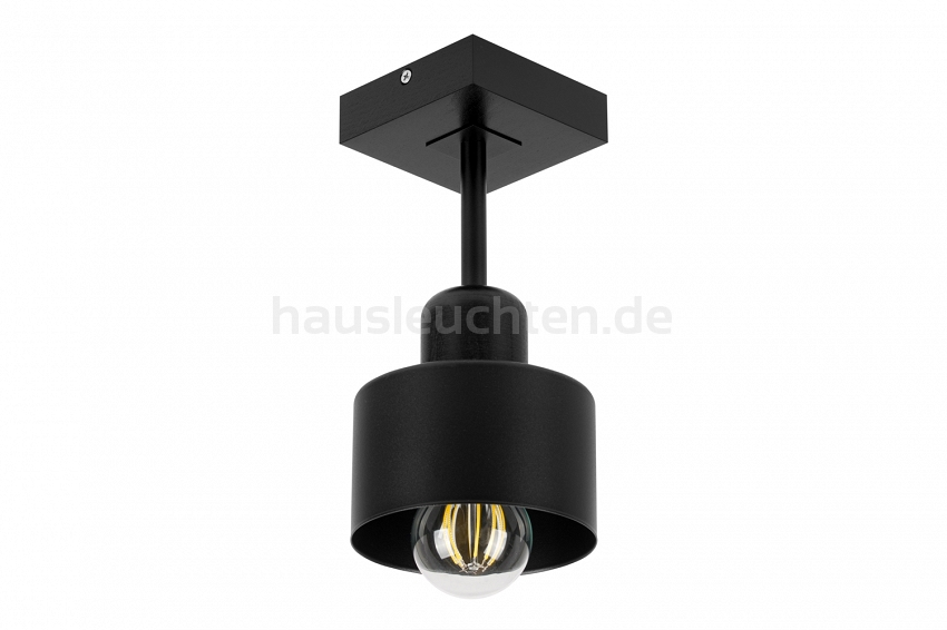 Schwarze Deckenlampe aus Holz SC10x10SC Deckenleuchte 1-flammig