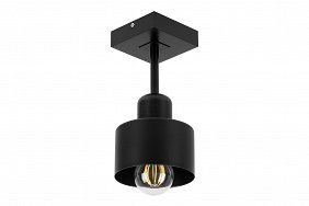 Schwarze Deckenlampe aus Holz SC10x10SC Deckenleuchte 1-flammig