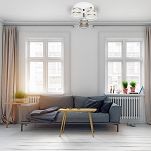 Weiße Deckenlampe mit drei Lampenschirme weiß/grau TI-3030WE-WEGRWE Deckenleuchte - 2