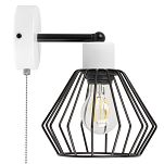 Weiße Wandlampe mit Zugschalter aus Metall SHWAND-BR-OST1010WE Wandleuchte - 2