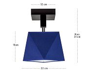 Deckenstrahler Deckenlampe DIA11BLDPR Deckenleuchte Blau - 3