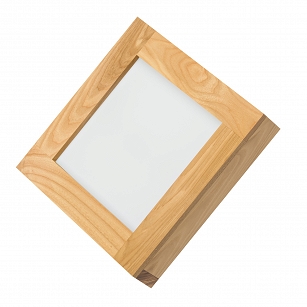 LED-Panel aus Holz Rustikal Wandleuchte PLA2525-4K-RUSTIKAL 24W Wandlampe 25x25x5H cm