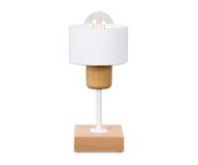 Weiße Tischlampe aus Holz TI-WE10x10BU Tischleuchte - 3