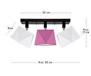 Deckenstrahler Deckenlampe DIA31WERODPR Deckenleuchte Weiß Rosa - 3