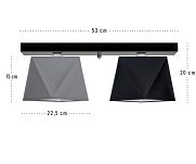 Deckenlampe DIA23GRSCD Deckenleuchte Grau Schwarz - 3