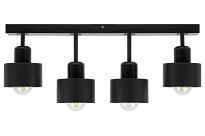 Schwarze Deckenlampe aus Holz SC60x7SC Deckenleuchte 4-flammig - 4