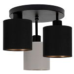 Schwarze Deckenlampe mit drei Lampenschirme schwarz/grau CL-3030SC-SCGRSC Deckenleuchte - 3