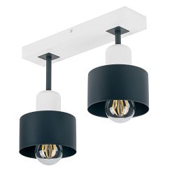 Anthrazite Deckenlampe aus Holz AN30x7WE Deckenleuchte 2-flammig