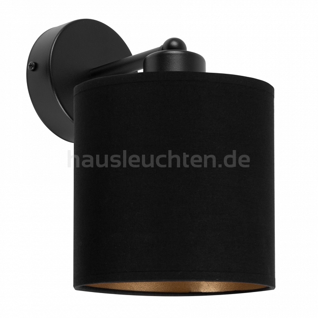 Schwarze Wandlampe mit schwarzem Lampenschirm WAND-CL-1010SC-SC Wandleuchte