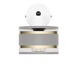 Weiße Wandlampe mit grauem Lampenschirm WAND-TI-1010WE-GR Wandleuchte - 4