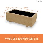 Pflanzkasten EICHE Pflanzkübel aus Holz AB80KAN4030EI 80 x 40 x 30 cm 80KAN4030EI - 2