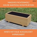 Pflanzkasten EICHE Pflanzkübel aus Holz AB80KAN4030EI 80 x 40 x 30 cm 80KAN4030EI - 4