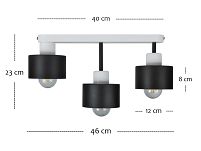 Weiße Deckenlampe OST4006WE Deckenleuchte 3-flammig - 3