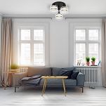 Schwarze Deckenlampe mit drei Lampenschirme weiß TI-3030SC-WEWEWE Deckenleuchte - 2